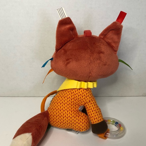 Skip Hop Red Fox Rattle Teether Tags Crinkle Stuffed Animal Plush - Picture 2 of 3